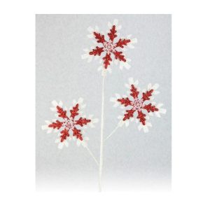 28"H Eva/Glitter 6" Snowflake Spray 3