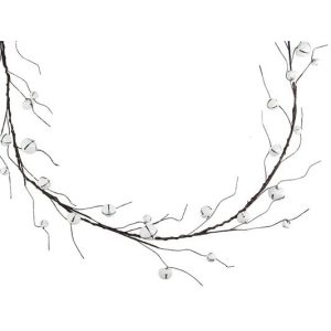Jingle Bell/Curly Twig Garland- Matte White