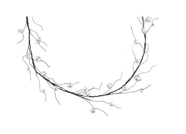 Jingle Bell/Curly Twig Garland- Matte White