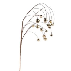 Jingle Bell Hanging Spray - Shiny Gold