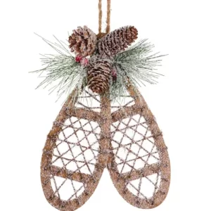 Wood/Jute Snow Shoes Ornament