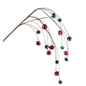 Jingle Bell Hanging Spray - Shiny Red/Green