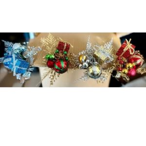 4 Asst Color Present/Ball/Berry Package Picks- 12/pkg